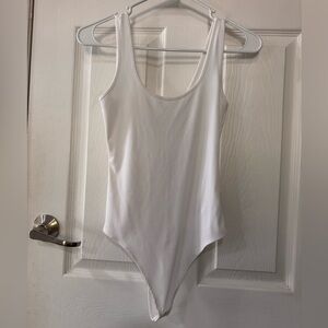 AE White Ribbed Bodysuit